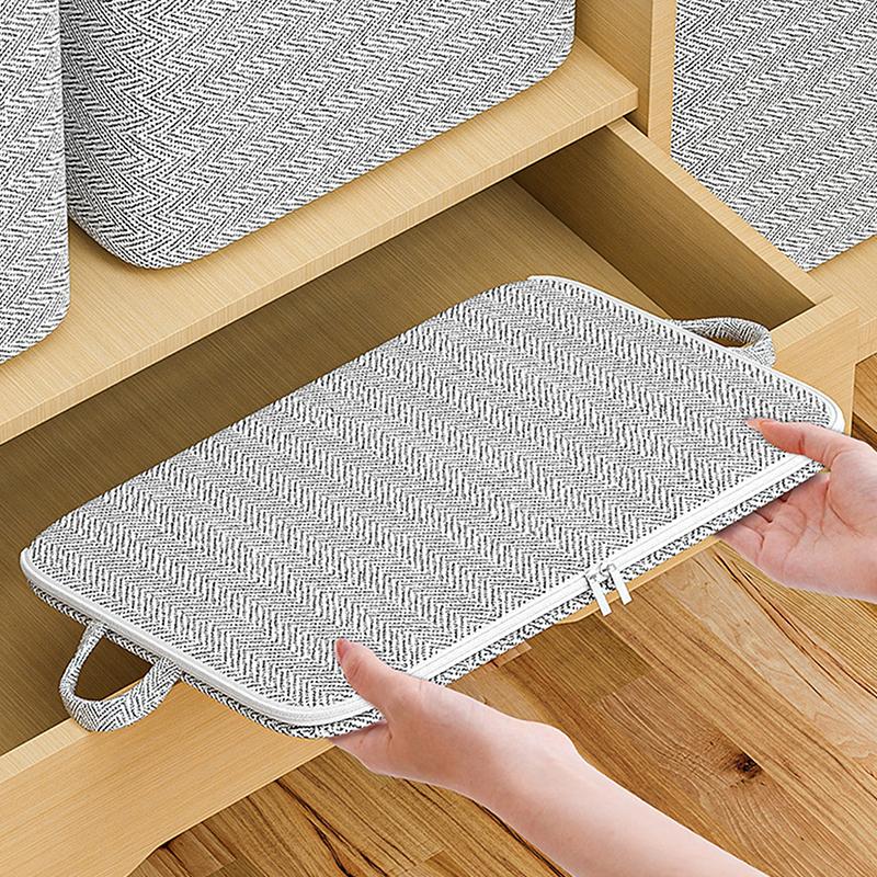 Сумка для хранения одежды большой емкости, органайзер с усиленной ручкой для одеял, постельных принадлежностей, складная сумка для хранения на молнии