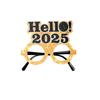 4 шт. Мультфильм 2025 Новогодняя оправа для очков Смешные Изысканные Черно-Золотые очки Блестки Звезда Цветная полоса Оправа для очков