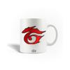 Ceramic Mug - MANIACASE - Garena Logo - 30cl - Dishwasher Safe - White