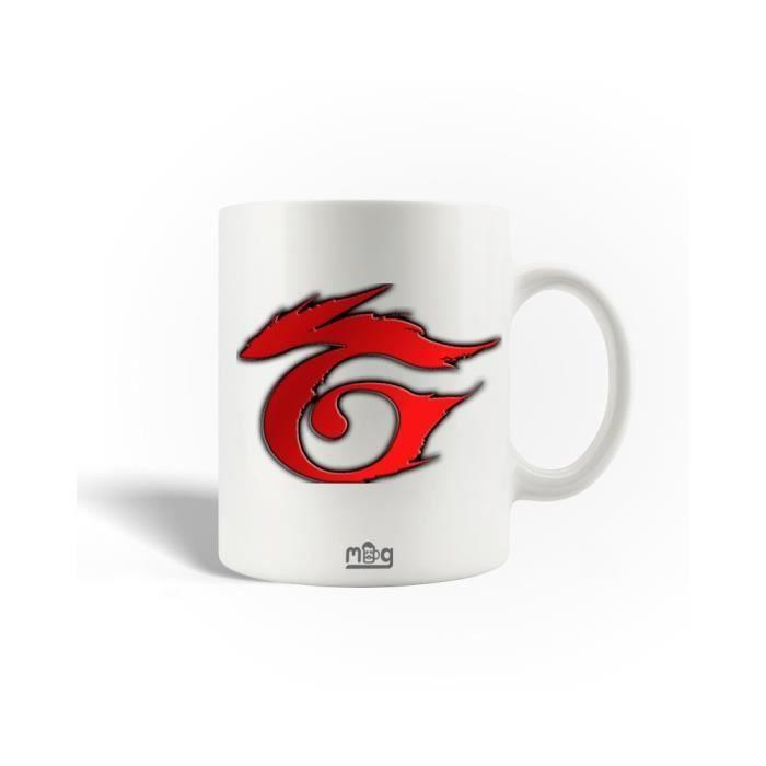 Ceramic Mug - MANIACASE - Garena Logo - 30cl - Dishwasher Safe - White