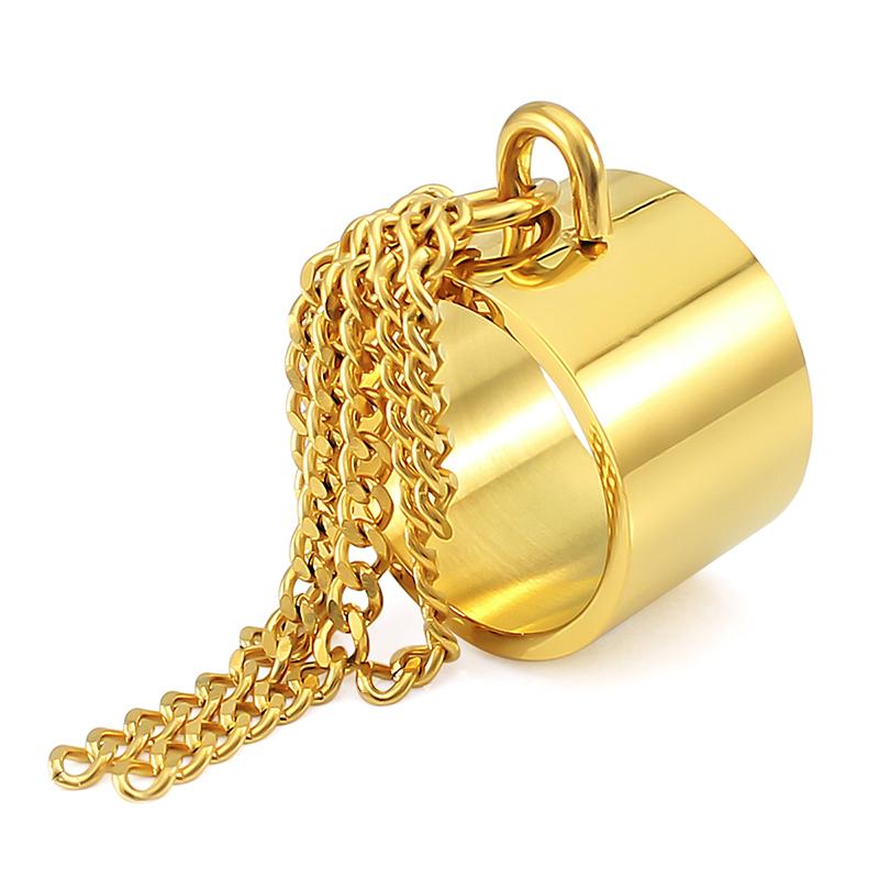 Cute Cuban Chain Strip Charm Rings for Women Anillos Friendship Jewelry Personality Custom Punk Knuckle Midi Rings Wedding Party