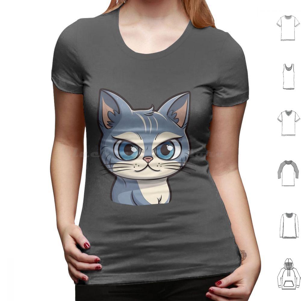 Милая Киска Футболка Мужская Женская Детская 6xl Кошка Милая Кошка Иллюстрация Мультяшная Кошка Дизайн Мяукающая Кошка Арт Игривая Кошка Рисунок