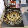 Spiral Fossil Carpet, Unique Retro Decor Style Suitable for Use As an Anti-slip Game Mat for Living Room and Bedroom Sofas