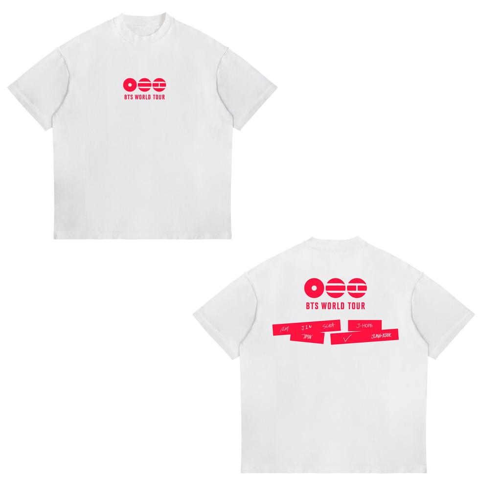 World Tour Arirang BTS Graphic Men Women T-shirt Oversized Streetwear Y2k Hip Hop High Quality Cotton Short Sleeve Casual Loose Female Male Clothing