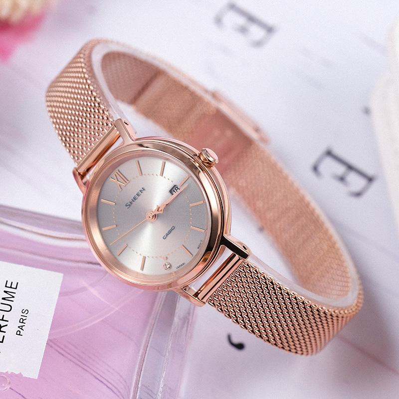 Casio Женские часы SHEEN цвета перламутра SHS-D300PGM-4APR