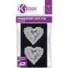 Iron-on Transfer Lace 2 Hearts 4cm
