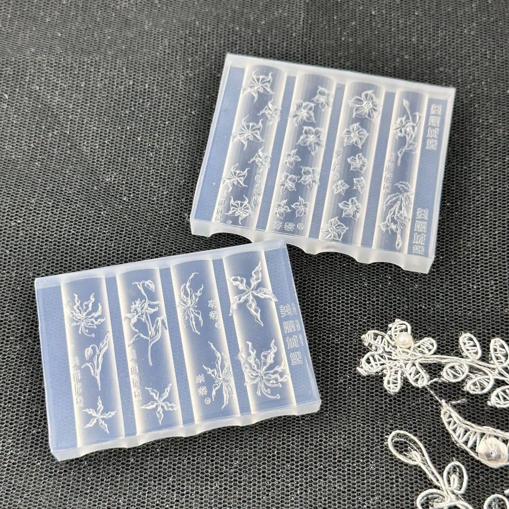 Силиконовая 3D форма для цветка дурмана, украшения для нейл-арта, сделай сам, дизайн цветка мандалы, прозрачный шаблон для резьбы, маникюрные инструменты