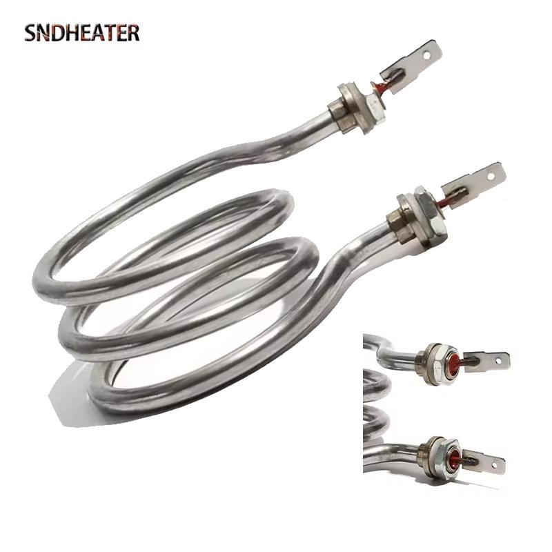 SNDHEATER Вододиспенсер Горизонтальный Спиральный Дистилляционный Нагреватель 220В 800Вт Электрический Бойлер Нагревательный Элемент Бака Резьба 10ММ 12ММ