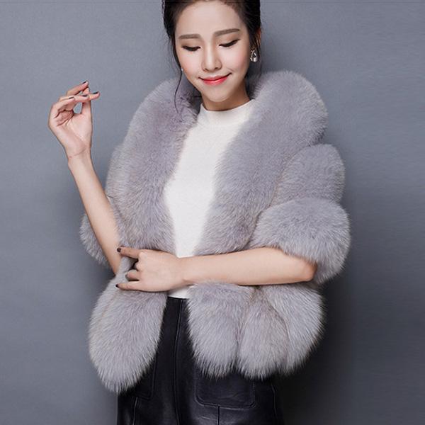Свадебная шаль Меховая палантина с запахом искусственного меха Вечернее платье Болеро Накидка Свадебная шаль Зимний свадебный плащ