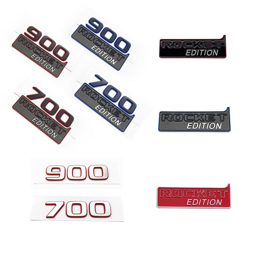 3D Color Block 900 700 ROCKET EDITION Nameplate Badge Emblem Car Trunk Sticker For Mercedes Benz Brabus G W463 W464 G500 G63 RX7