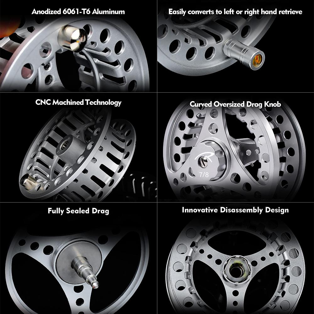 Цельнометаллическая катушка для нахлыста, катушка из алюминиевого сплава с ЧПУ, 3/4, 5/6, 7/8, рыболовная катушка для нахлыста