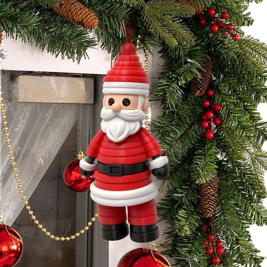 Christmas Santa Angel Snowman Button Ornament Kits Party  Christmas Tree Pendant Charm Decoration Craft DIY Gift Making Supplies