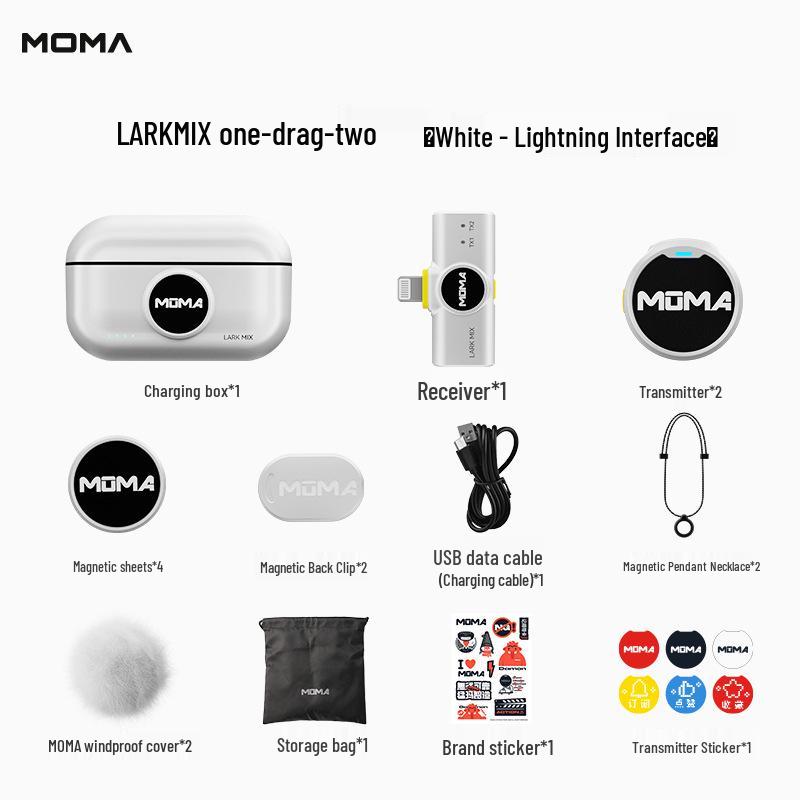 8" Белый Мамонт LARK MIX Беспроводной петличный микрофон для записи и прямых трансляций