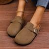 Women Platform Slippers Home Cotton Shoes Winter Flats Mules 2025 New Casual Flip Flops Fashion Cozy Slingback Zapatillas Mujer
