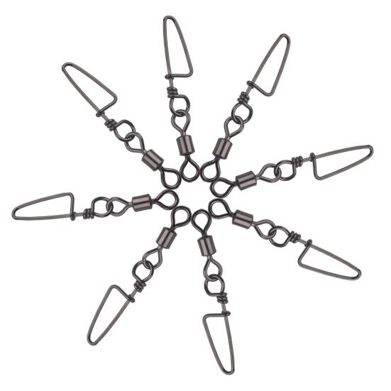 MUQZI Sports Accessory 30Pcs 8 Shape Fishing Barrel Bearing Rolling Swivel Ring Connector Fish Tackle