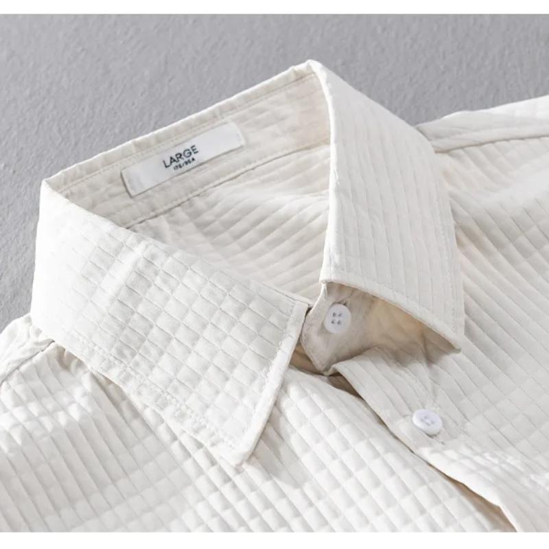 Весна Осень Длинный рукав рубашки Мужские повседневные рубашки мужские однотонные рубашки с отложным воротником и карманом простые мужские топы