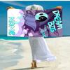 Personalized customized proof beach towel with game Dandy's World  pattern - soft, absorbent, quick-drying, perfect swimming, camping&bathing