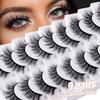 9 Pairs Of Imitation Mink Thick False Eyelashes Daily Natural Eyelashes Simulation Curled Eyelashes