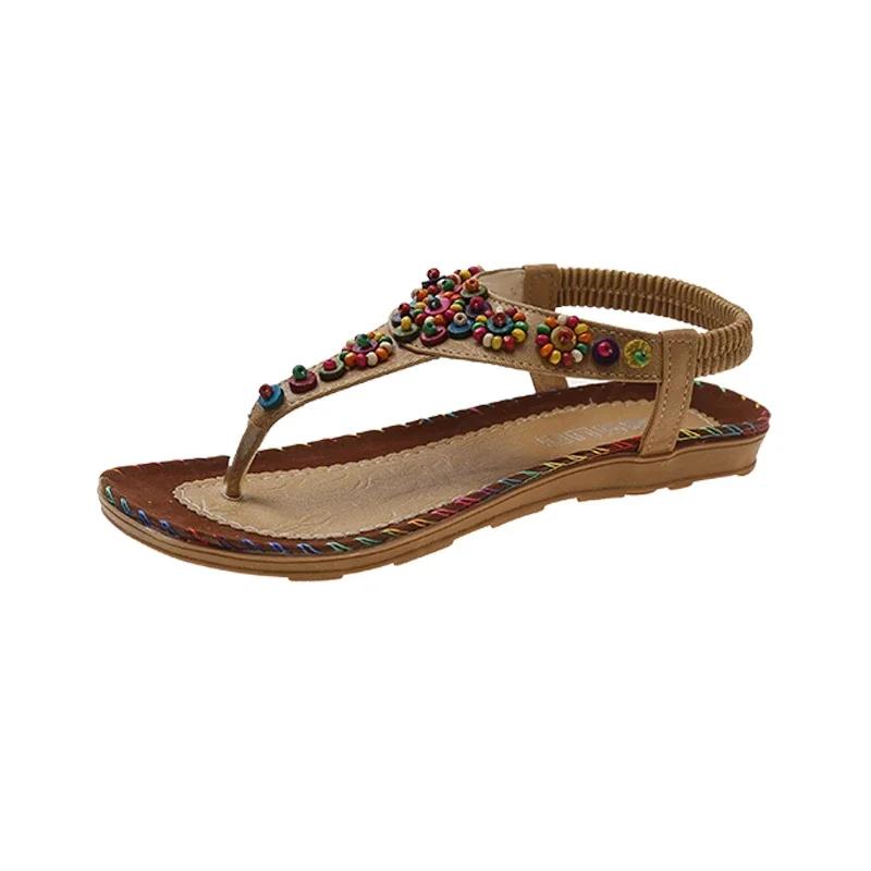 Модные женские сандалии, летние шлепанцы для женщин, удобные туфли на плоской подошве, модная женская обувь для отдыха на открытом воздухе 2024 года, роскошная повседневная обувь босиком