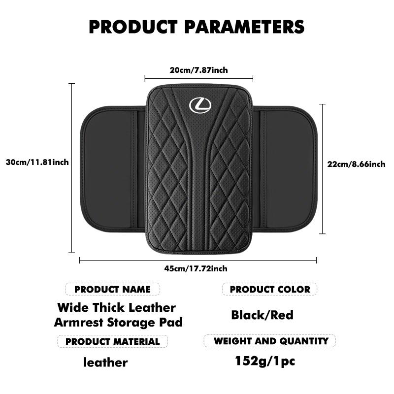 For Lexus Car Armrest Box Pad Auto Protective Armrest Mat Storage Bag RX350 IS250 IS200 GS300 LX570 RC350 UX250h ES350