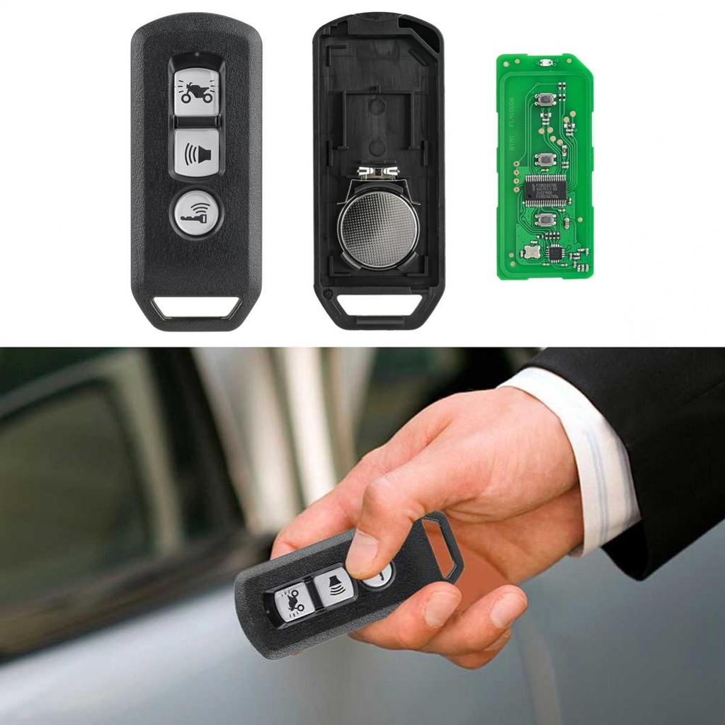 433MHz K96 Smart Remote Key Fob ID47 Chip 3 Button Serviceable Motorcycle Lock System