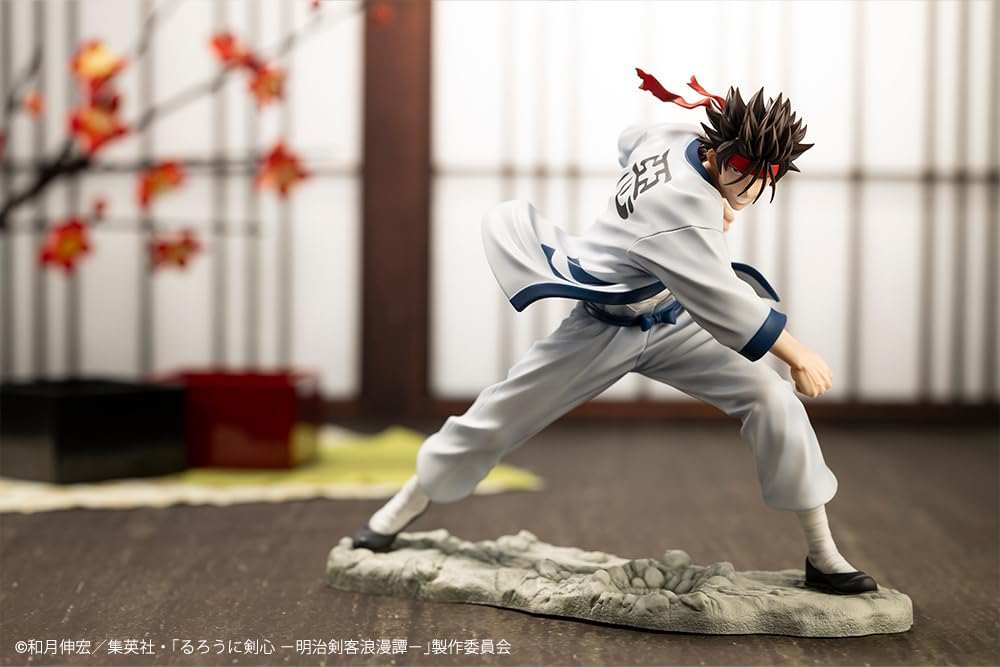 Kotobukiya Телевизионный аниме-мечник Kenshin Swordsman Romantic ARTFX J Sanosuke Sagara масштабная ПВХ окрашенная готовая фигурка "Rurouni -Meiji Story" 1/8