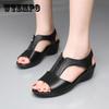 Summer Sandals Female Fish Mouth High-heeled Shoes Slope Heel Women's Sandals Mid-heel Increased Non-slip Slippers