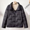 МОДНАЯ антисезонная куртка-пуховик женская короткая 2024 новая свободная белая утиная пуховая куртка с воротником-стойкой модная маленькая легкая куртка Одежда