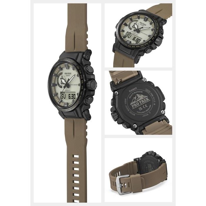 Мужские часы Casio Pro Trek PRW-61LD-5JF, на солнечной батарее с радиосинхронизацией, из биопластика, цвет Dark Coyote