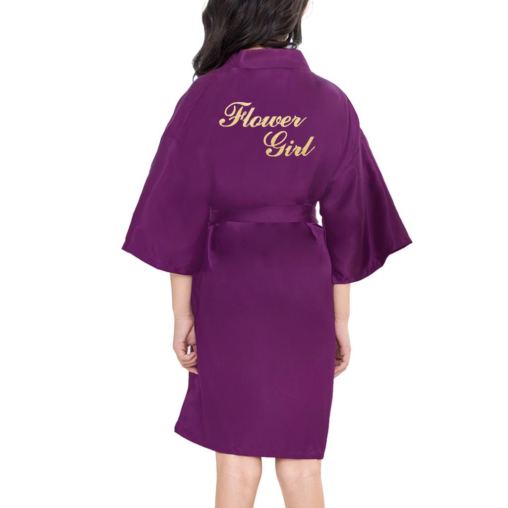 Детский халат удобный и элегантный темперамент однотонный детский утренний халат для девочки-цветочницы невесты кардиган для свадьбы