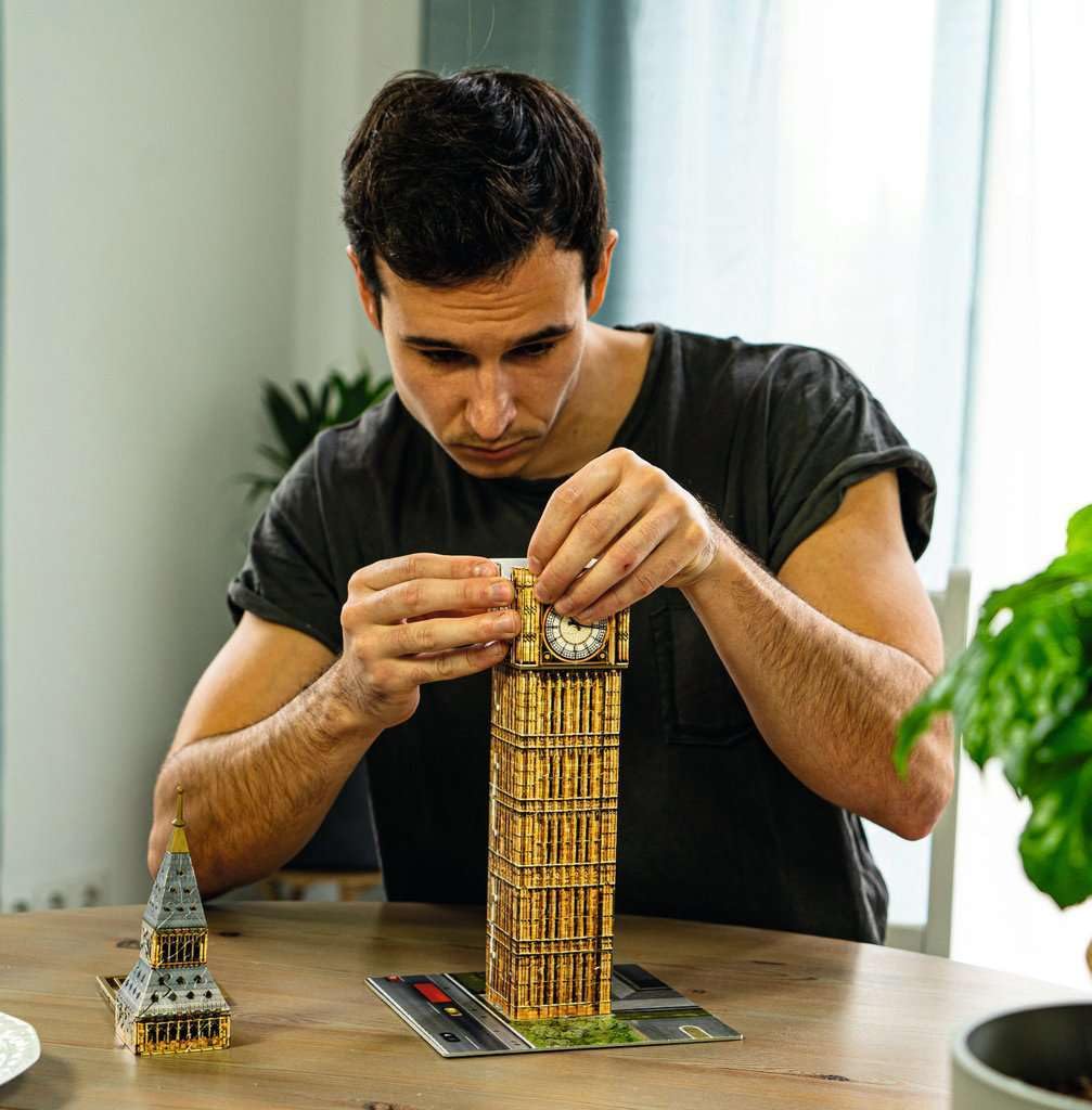 Ravensburger 3D Puzzle Big Ben Night Edition 216 Pieces Finished Height 44cm 12588 3 Recommended 3D Gift Size Age 10+ [Puzzle, Puzzle,