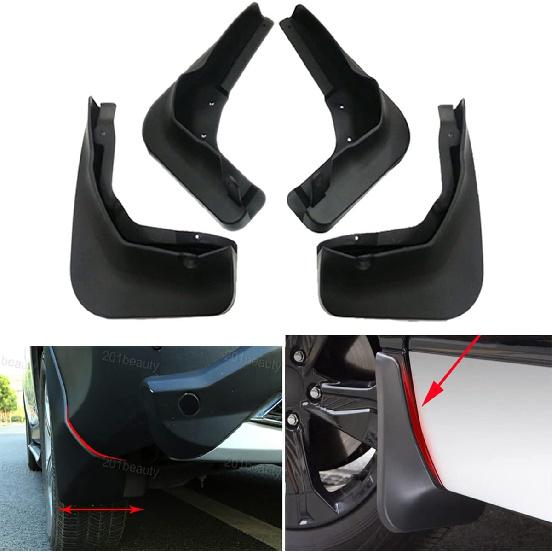 New 4pcs Black Color Front + Rear Car Mud Flaps Mudflaps Mud Guards Mudguard Splash Guard Fender Custom Fit for Hyundai Tucson 2015 2016 2017 2018