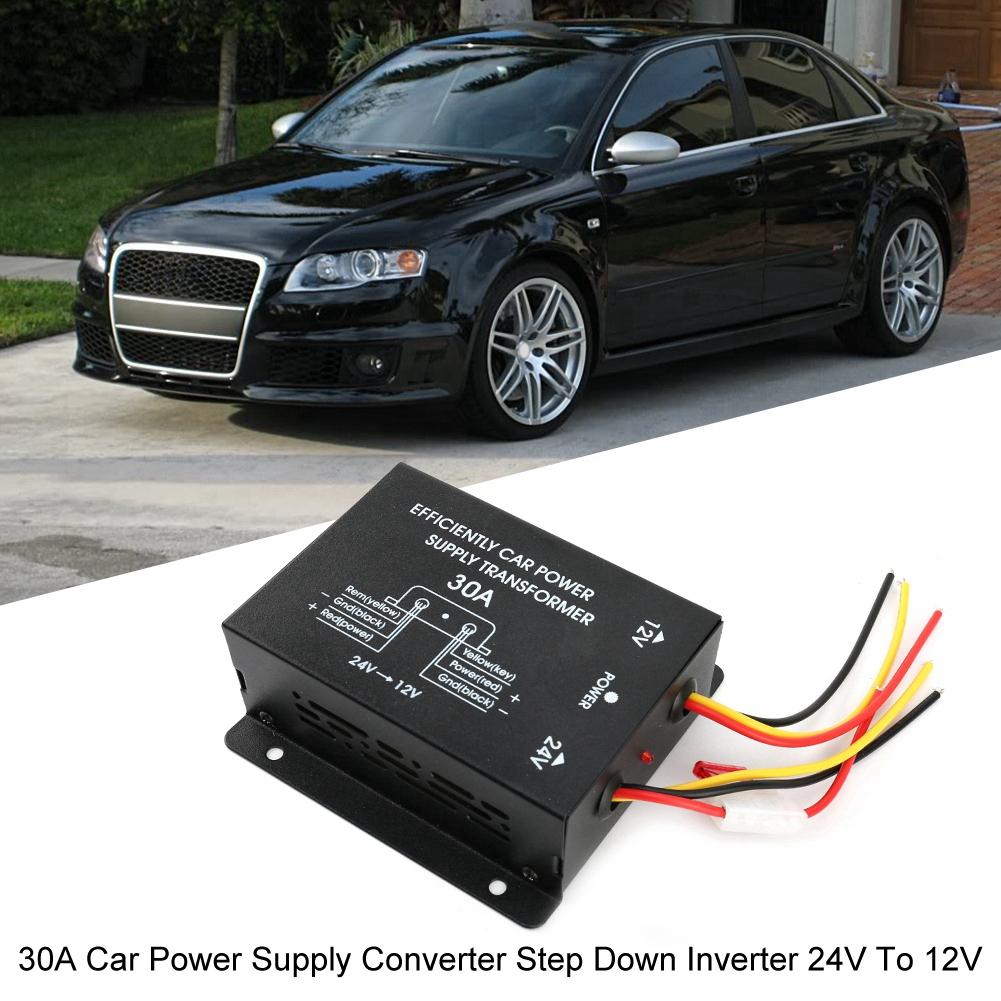 30A Car Power Supply Converter Step Down Inverter 24V To 12V