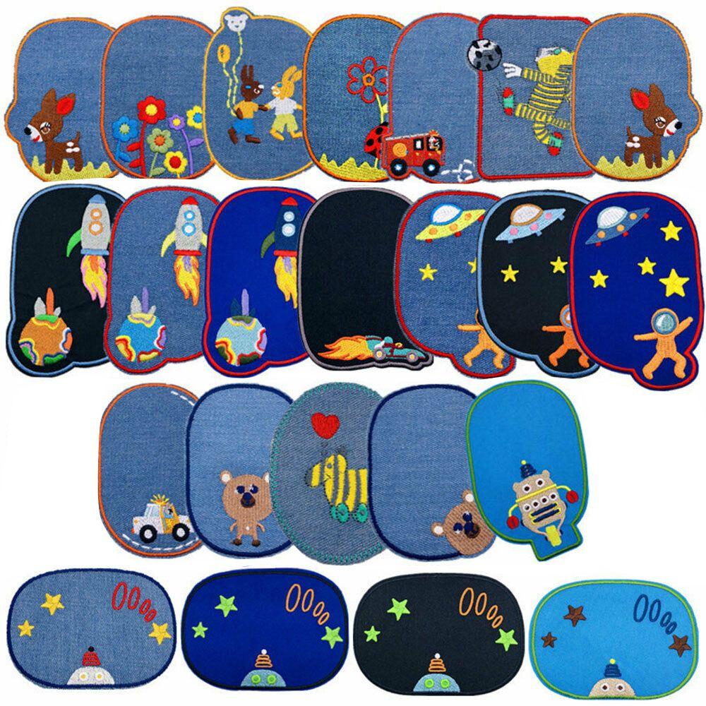 Cartoon Sewing Elbow Jeans Stickers Knee Appliques Patches Embroidered Badges
