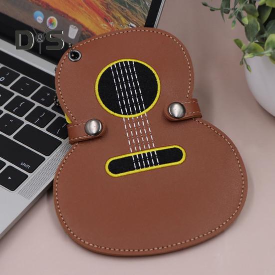 Чехол для медиатора из искусственной кожи в форме гитары, держатель для медиатора на 17 слотов, сумка для хранения медиаторов, подарки для любителей гитары