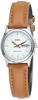 Brown Leather Band White Dial Day Date Analog Dress Watch LTP-V006L-7B2 Women's