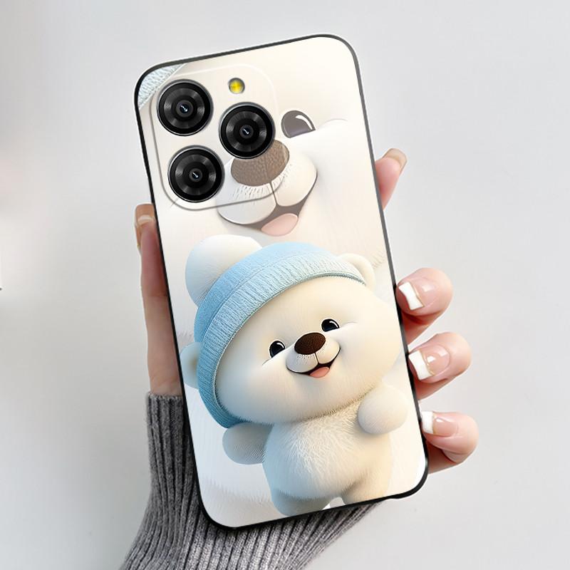For Blackview Shark 9 5G Case Cute Funny Love Heart Rabbit Soft Silicone Protective Back Cover For Black View Shark 9 Phone Case