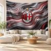 AC Milan Wall Tapestry, Soft Fabric Wall Hanging, Decorative Backdrop For Bedroom Home Wall Art