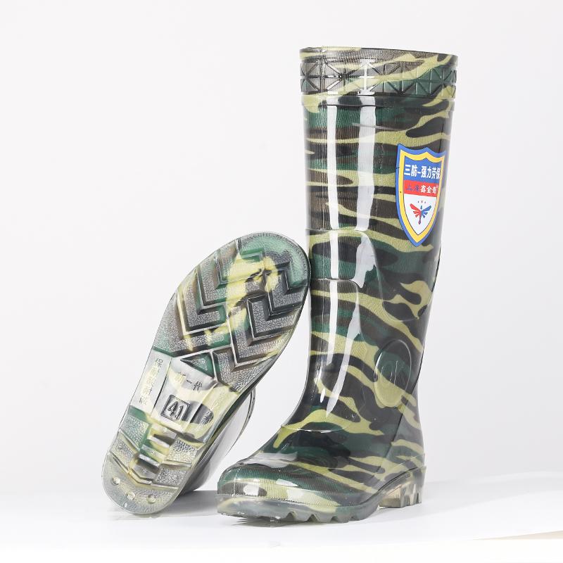 China Supplier Construction Sites Safety PVC Custom Wear-resistant Rain Boots