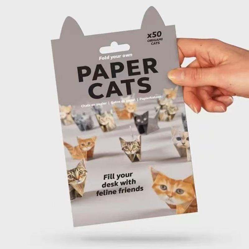 Кошки Ручная Работа Творческий DIY Бумажный Кот Собака Динозавр Складное Животное Набор Бумаги для Оригами для Украшения Детские Подарки