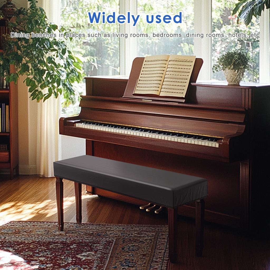 Стрейчевый чехол на скамью ПУ Чехол на скамью для столовой Элегантный чехол-накидка на скамью Защита сиденья Защита от грязи Пылезащитный Чехлы для стула пианино
