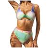 Women's Printing Padded Push Up 2 Piece Bikini Hollow Out Swimsuits Beachweart