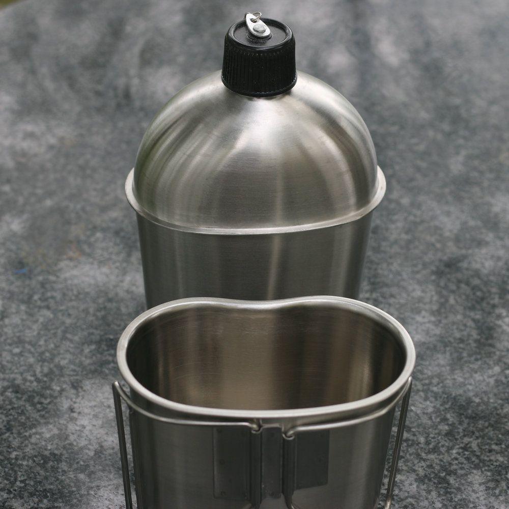 0.6L Camping Kettle Cups 304 Stainless Steel Outdoor Cookware Camping Portable Water Cup