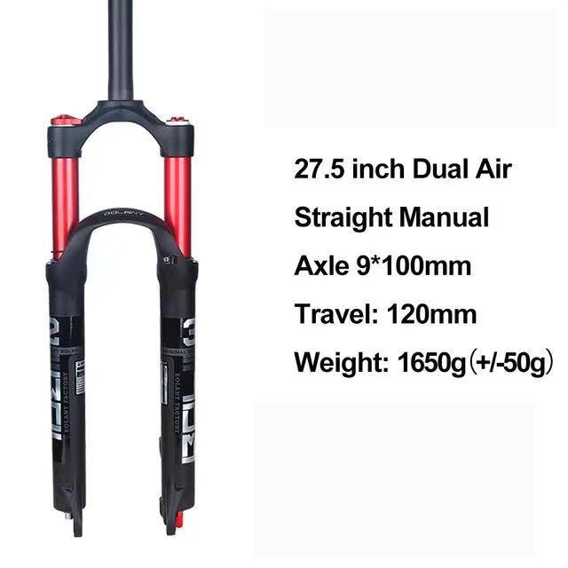 BOLANY MTB Suspension Rebound Adjustment Double Air Fork 26/27.5er/29er Inch Magnesium Alloy Quick Release Bicycle Parts