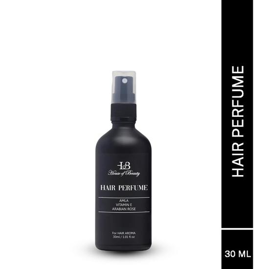 HOUSE OF BEAUTY Парфюмированный спрей для волос с аравийским удом - Обогащен амлой, экстрактом брингараджа и витамином Е, унисекс, для всех типов волос (30мл)