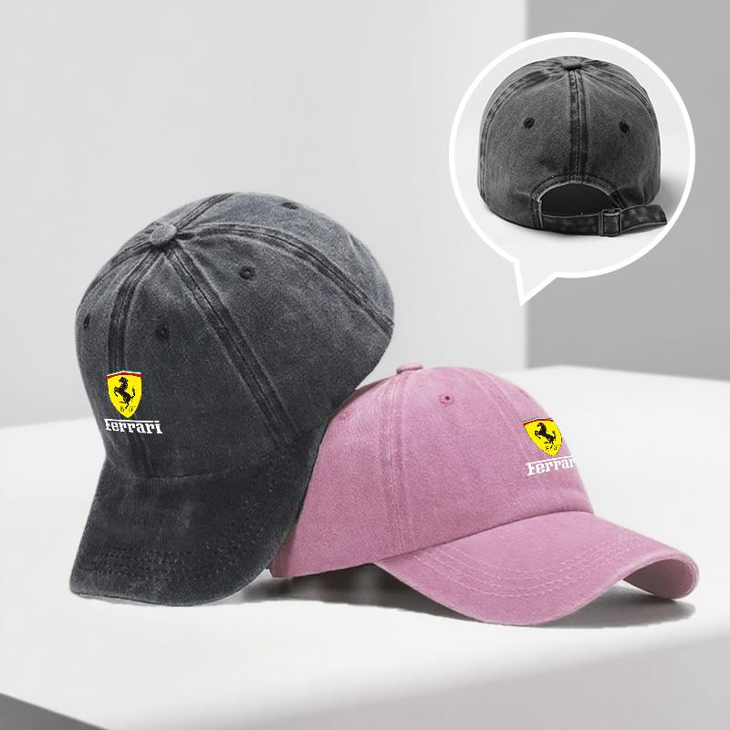 Регулируемая Бейсболка с Эмблемами Ferrari, Кепка для Активного Отдыха, Козырек от Солнца для Ferrari Roma 488 Portofino F8 F12 Spider SF90 Superfast