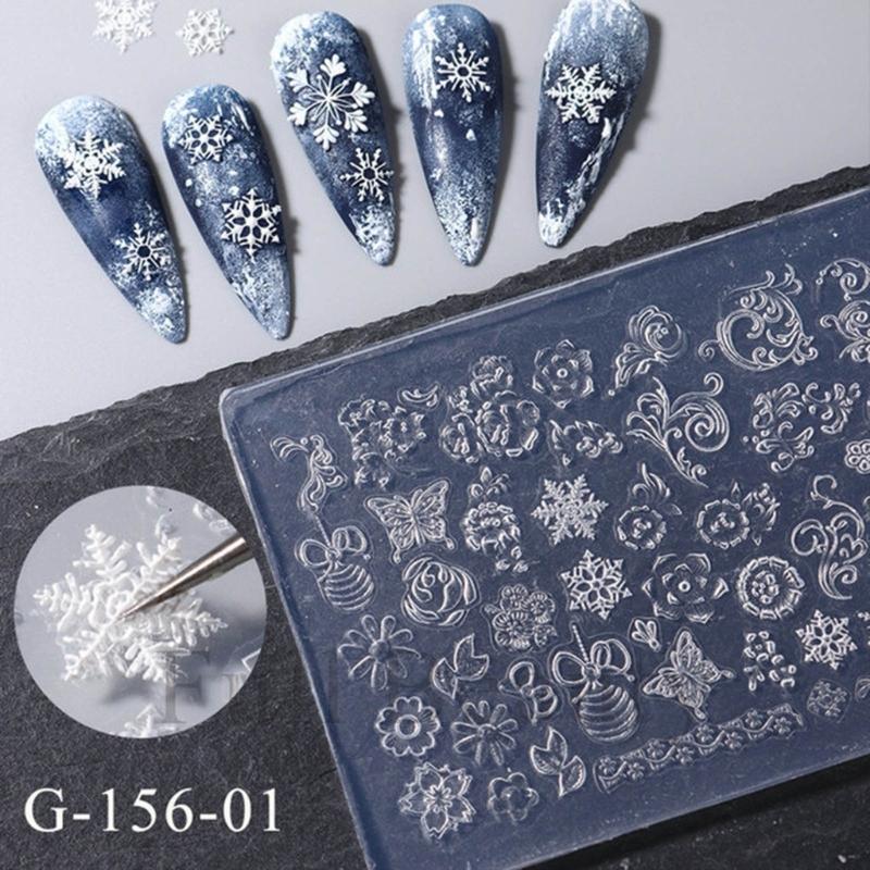 Silicone Nail Art Mold Embossing Patterns Nail Mould Decorations Versatile Jewelry Making Tools Handmade Carving Molds