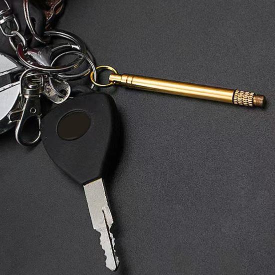 Yousheng Portable Titanium Alloy Toothpick Reusable Food Grade Metal Toothpick Multi-functional Travel Detachable Pocket Tooth Pick Keychain Pendant