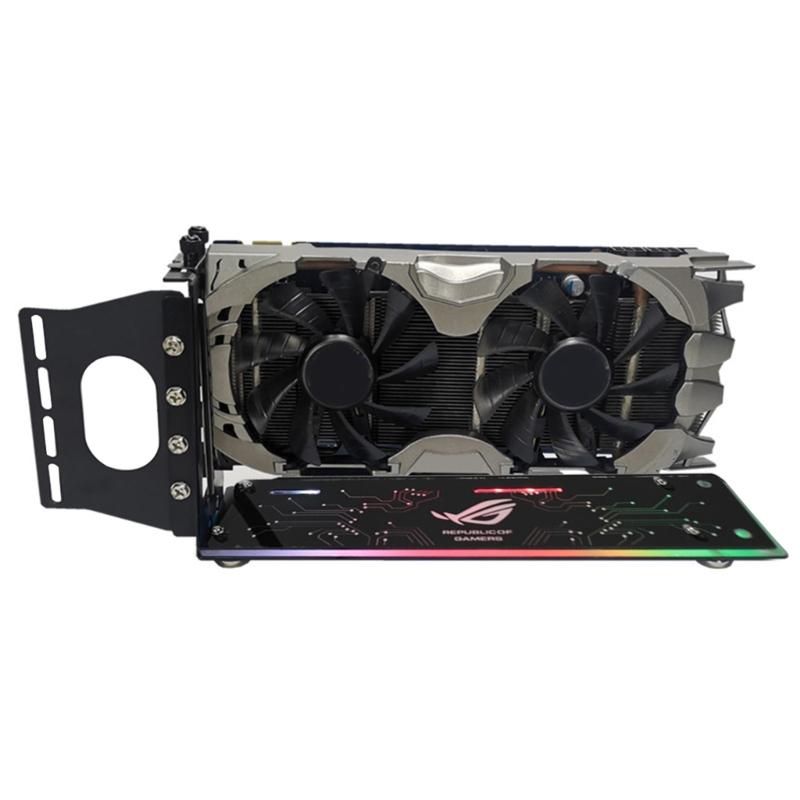 Вертикальный держатель видеокарты для компьютера PCIe 3.0 Вертикальный кронштейн для графического процессора для корпуса Подставка с LED 5V ARGB Syn