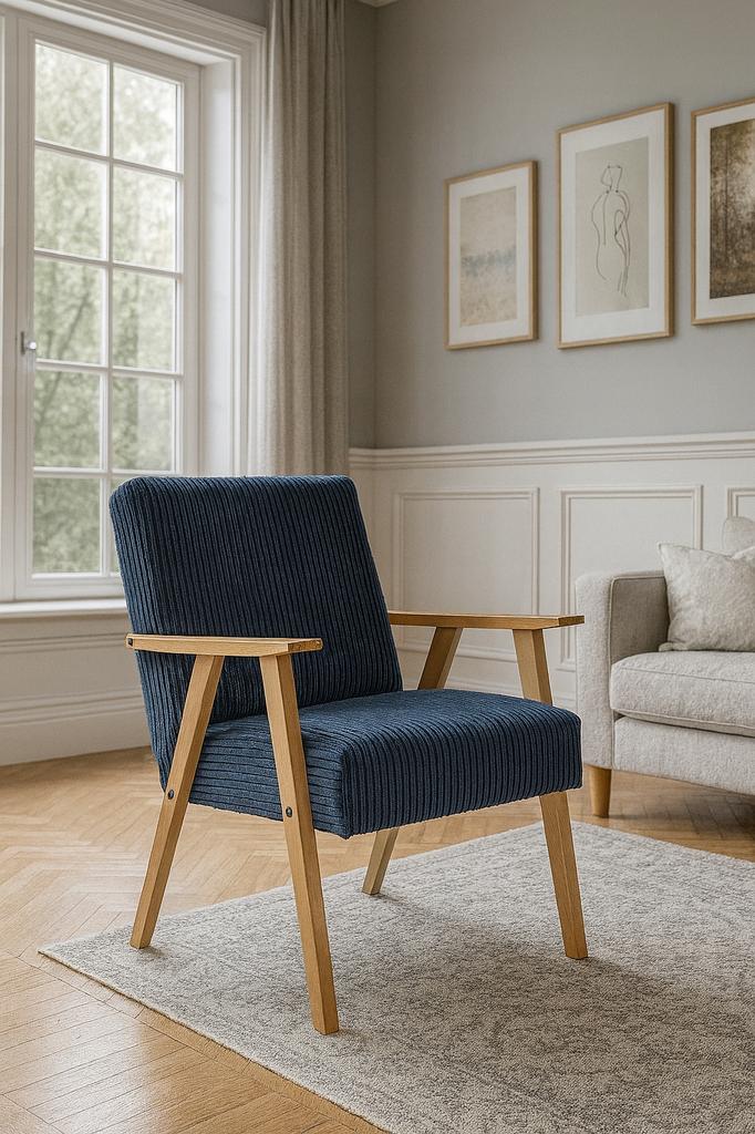 Fotel PRL zestaw retro vintage SOLER Family Meble zielony sztruks Anafi